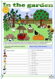 English Worksheet: In the garden