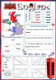 English Worksheet: England