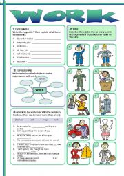 English Worksheet: Work