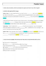 English Worksheet: Frontier House