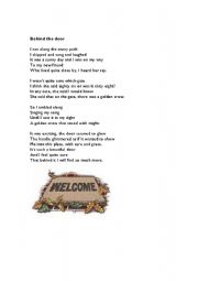 English Worksheet: Behind the Door