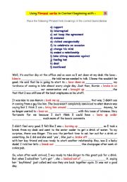 English Worksheet: Using Phrasal Verbs, starting with the letter B, in context with Key.