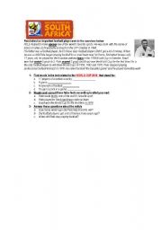 English Worksheet: Pele, a famous football player