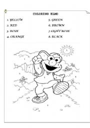 English Worksheet: The colors