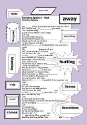 English Worksheet: SONG: Christina Aguilera - Hurt (2)