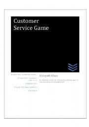 English Worksheet: Customer service