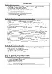 English Worksheet: Past continuous