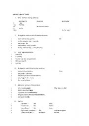 English Worksheet: present simple exercise