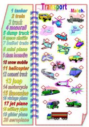 Transport 2-Matching activity **fully editable