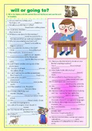 English Worksheet: will or going to part 2