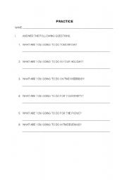 English worksheet: EXERCISES