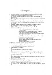 English Worksheet: office space