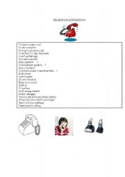 English worksheet: telephone expressions