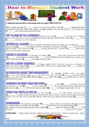 English Worksheet: HOW TO MANAGE STUDENT WORK - 2/2