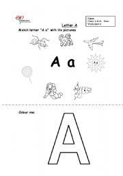 English Worksheet: Letter A