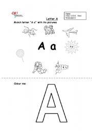 English worksheet: Letter A