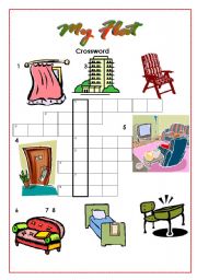 English Worksheet: My flat