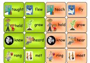 English Worksheet: irregular verbs- memory game