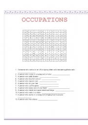 English worksheet: Occupations 