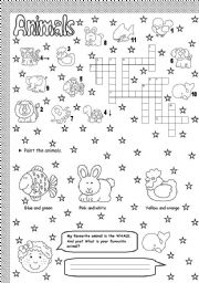 English Worksheet: cute animals 2