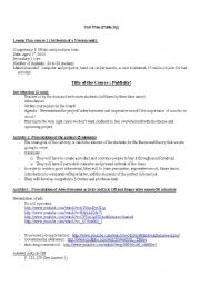English Worksheet: infomercial lesson plan 1