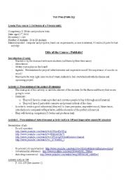 English worksheet: infomercial lesson plan 1