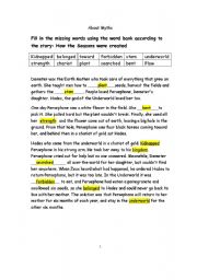 English worksheet: Myths Quiz