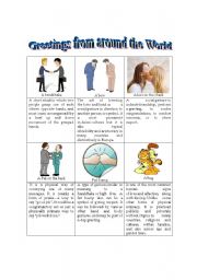 English Worksheet: Greetings around the world