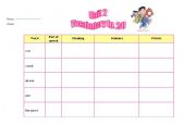 English worksheet: Vocabulary Form