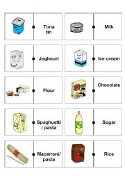 English Worksheet: Domino Food game