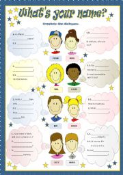 English Worksheet: WHATS YOUR NAME?