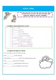 English Worksheet: modal verbs