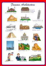 English Worksheet: Famous Architecture Part 1/3 **fully editable