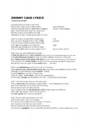 English Worksheet: Johnny Cash--A Boy Named Sue 