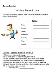 English Worksheet: Making Deductions