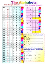 English Worksheet: The alphabets