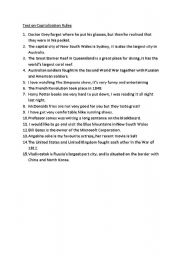 English Worksheet: Capitalization rules quiz