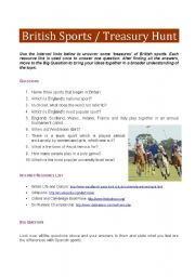 English Worksheet: British Sports