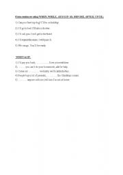 English worksheet: Conditional clauses