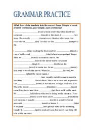 English Worksheet: GRAMMAR PRACTICE-ELEMENTARY