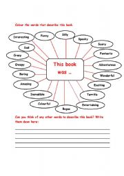 English Worksheet: Book review activity
