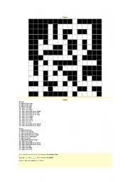 English Worksheet: Crosswords