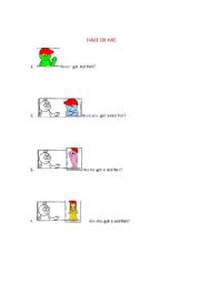 English Worksheet: HAVE/ HAS