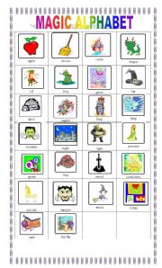 English Worksheet: Magic alphabet