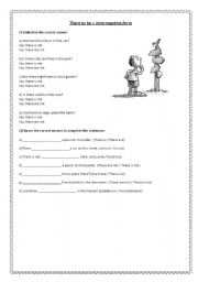 English Worksheet: There To be - Interrogative form