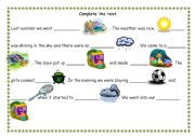 English Worksheet: The Weekend