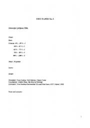 English Worksheet: test paper