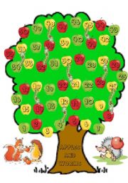 English Worksheet: Apple and worms - fruits game (1 of 3)