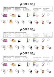 English Worksheet: HOBBIES