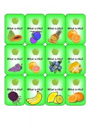 English Worksheet: apples and worms - fruits game (3 of 3)